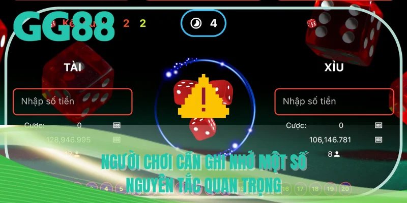 Người chơi cần ghi nhớ một số nguyên tắc quan trọng